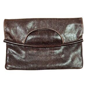 Hobo International Chocolate Brown Leather Clutch Wallet